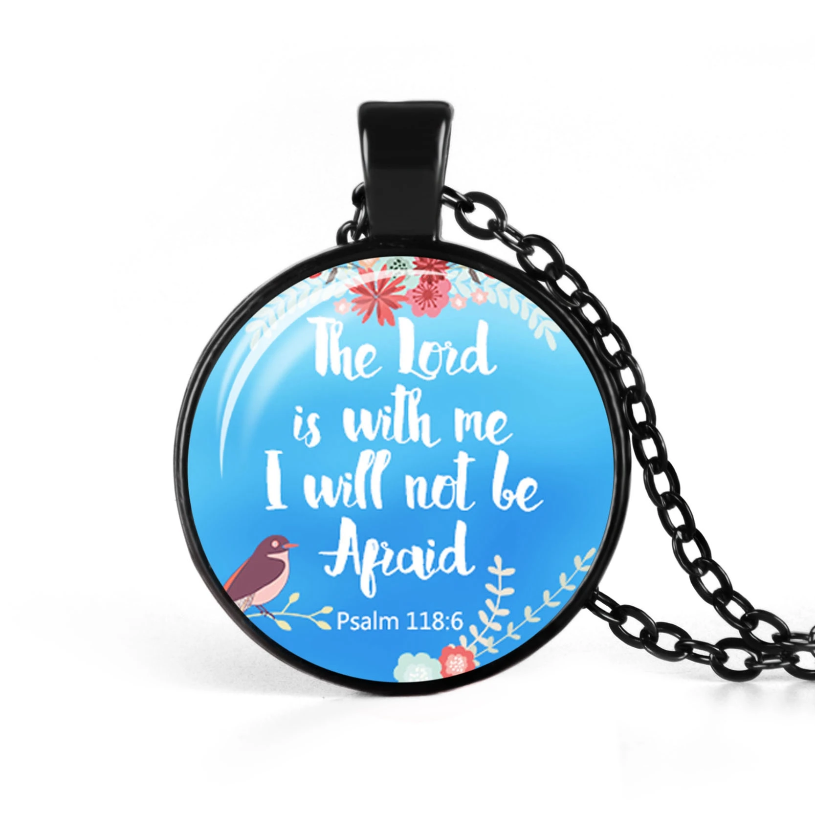 Христианские версии Библии черное ожерелье стеклянный кабошон модные ювелирные