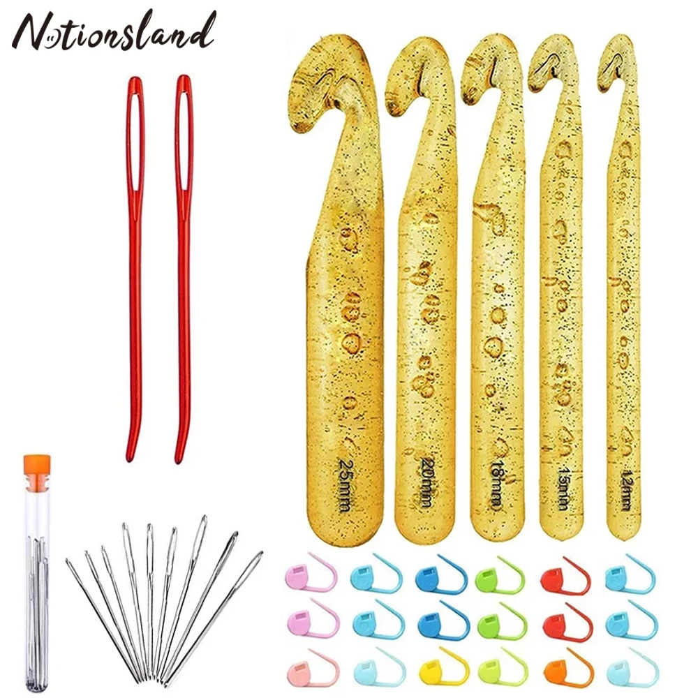 

1 комплект, крупные пряжи для вязания крючком с кристаллами