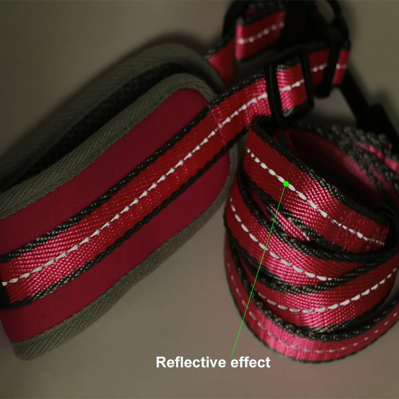 Светоотражающий собачий ошейник поводок регулируемый нейлоновый плотный