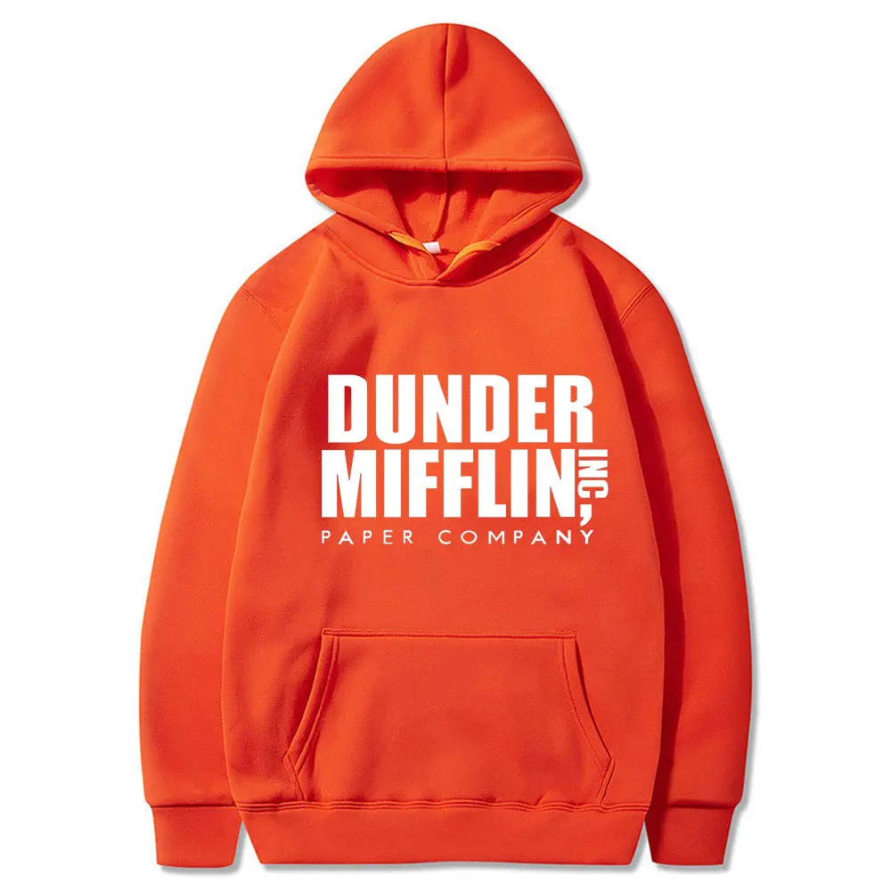 Толстовка Harajuku для мужчин и женщин флисовая толстовка с капюшоном Dunder Mifflin Paper Inc