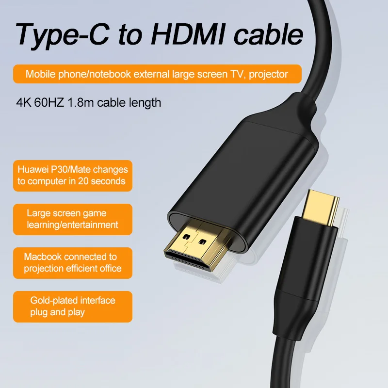 Кабель Leehur с разъемами USB 1 8 и HDMI 4K 60 Гц 3 м|Кабели VGA| |