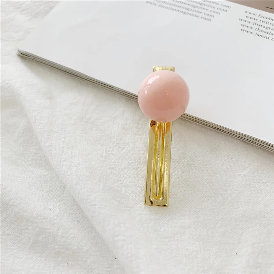 1 шт. корейские заколки для волос с кристаллами женские круглые геометрические