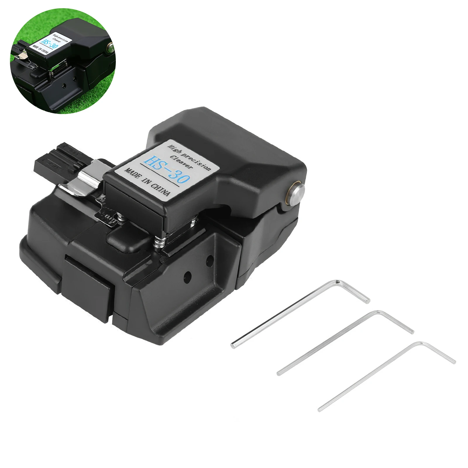 

Fiber Tool High Precision HS 30 Fiber Cleaver Optical Fiber Cutting Knife Fiber Optic Cutter Cold Contact Dedicated Metal