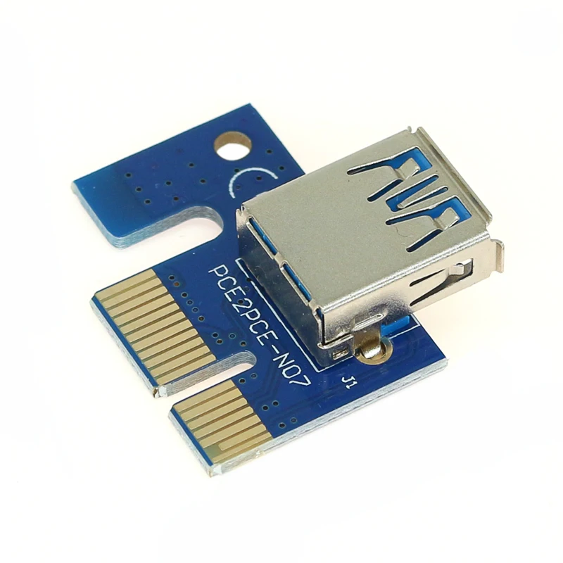 PCI E переходная карта Express X1 к X16 адаптер 0 6 м USB 3 кабель SATA 4Pin мощность для майнинга