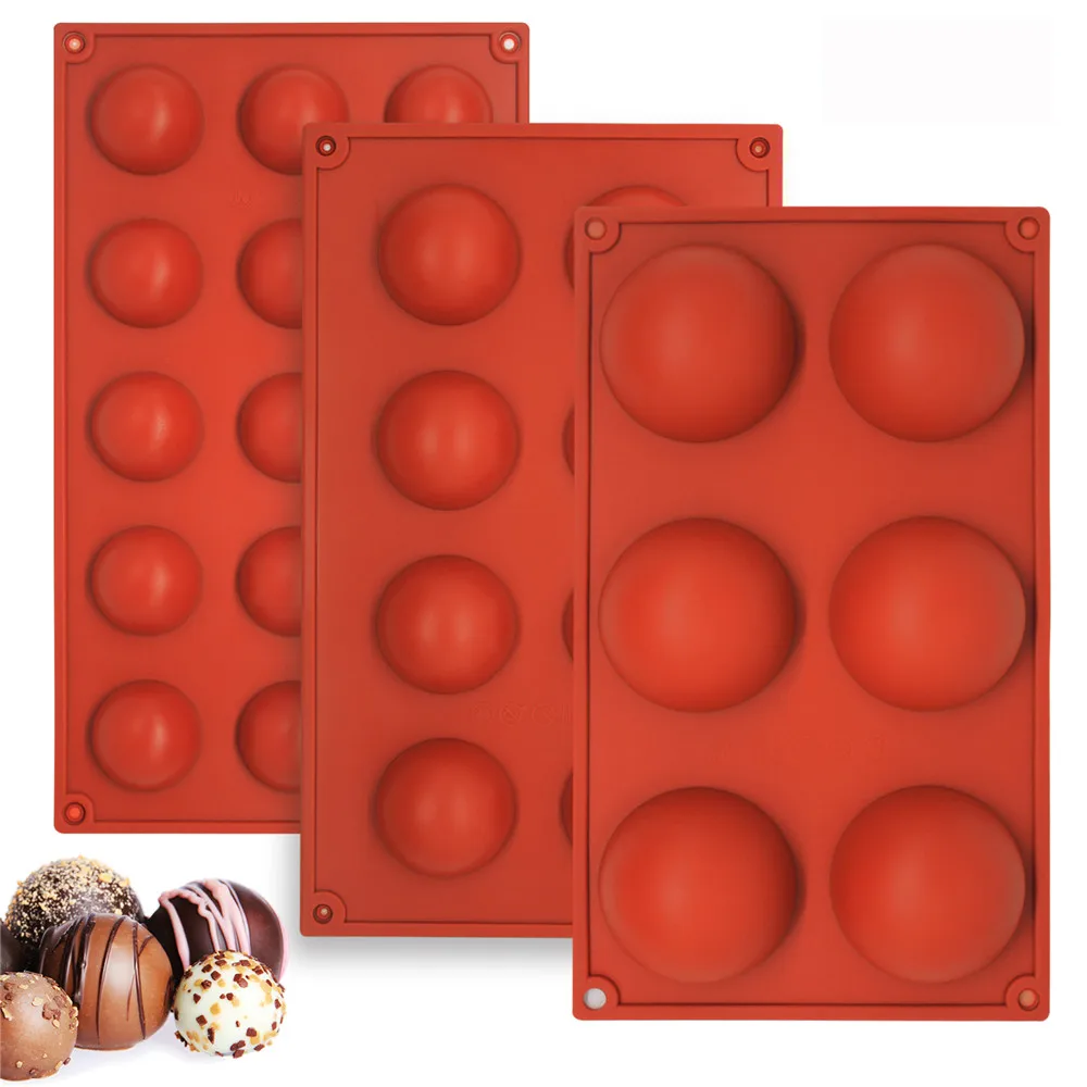 

Ball Sphere Silicone Mold for Chocolate Cookie Candy Fondant DIY Baking Tools