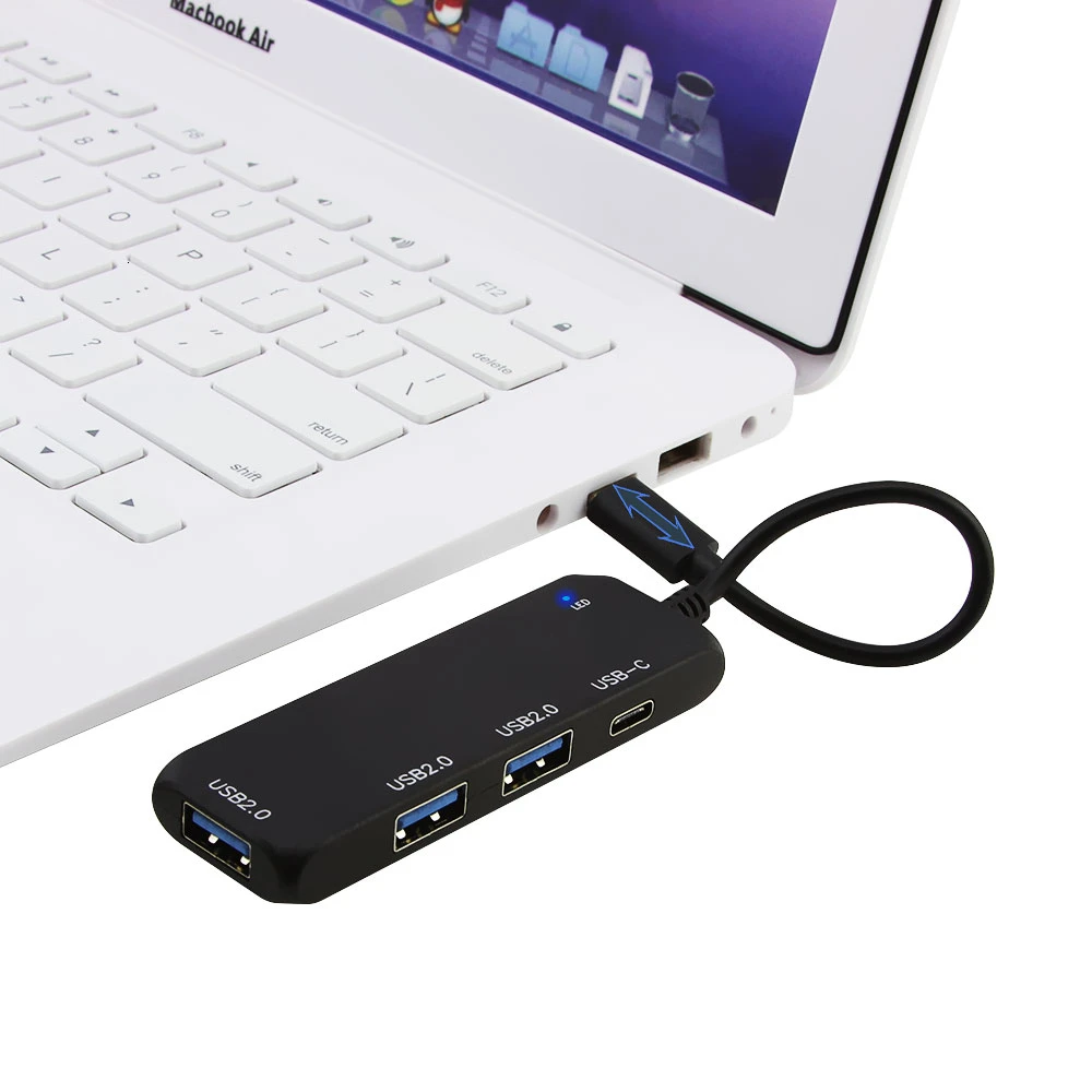 CHYI 4 порта Usb c Type C 3 1 концентраторы 2 0 многопортовые s порты сплиттер хаб мини