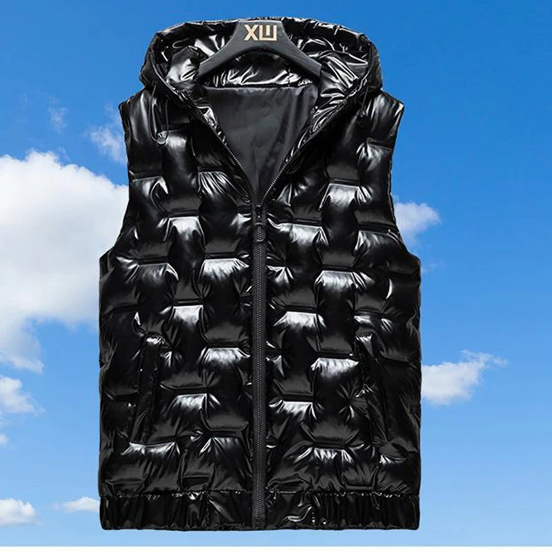 

Осень-зима 2021, жилет для мужчин и женщин, Теплый Блестящий студенческий пуховик с хлопковой подкладкой