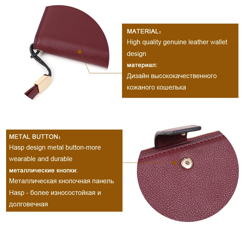 Pearl Angeli женский кошелек из натуральной кожи с блокировкой RFID, отделение для карт, держатель для фото, карман для паспорта, карман для монет, Carteira Feminina