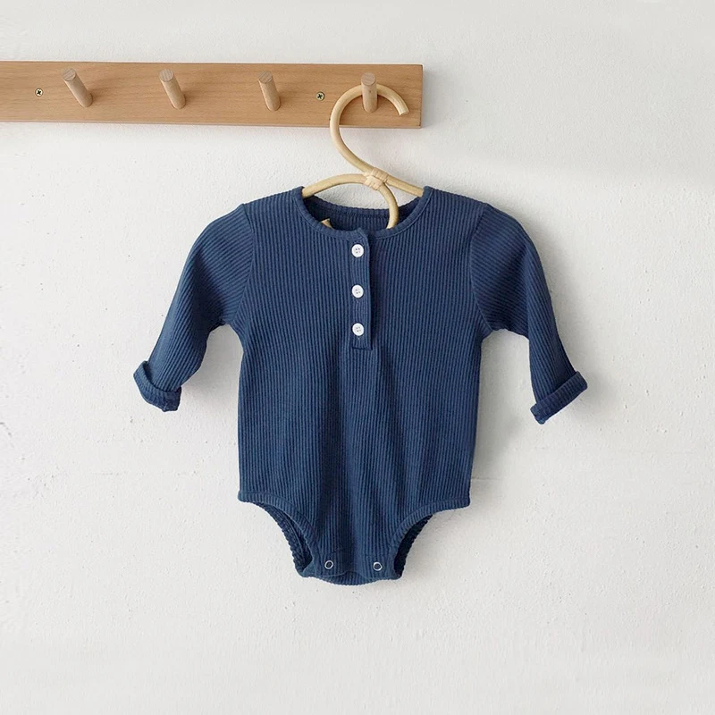 navy blue bodysuit Боди для маленьких девочек; сезон осень-зима; Одежда для новорожденных; Детский костюм для альпинизма; комбинезоны для малышей; Bebe; костюм; одежда для маленьких девочек - Цвет: navy blue bodysuit