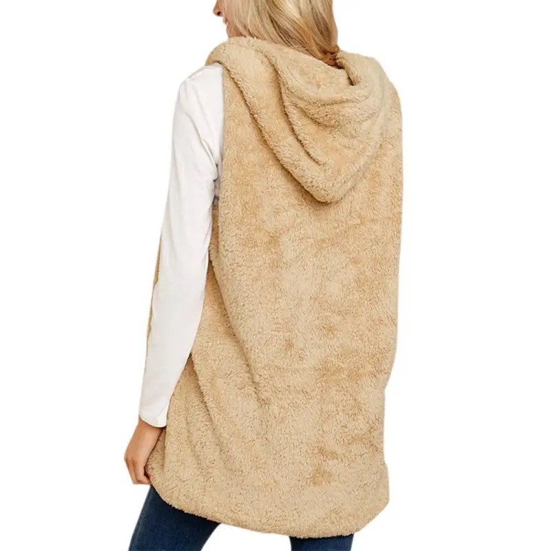 Модная куртка без рукавов теплый флисовый жилет Женский Повседневный женский
