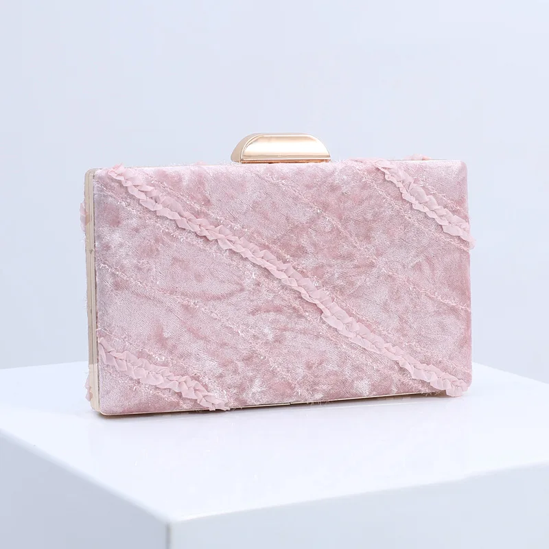 YYW синяя велюровая женская сумка Свадебный клатч 2019 винтажная Сумка для вечерние