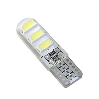 2 pieces t10 6smd5630 indoor reading silicone lamp dc12v high quality led super bright car interior reading dome light