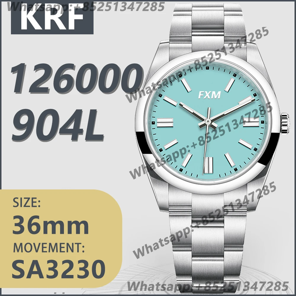 

Men's Automatic Mechanical Luxury Watch 36mm 904L 126000 KRF 1:1 Best Edition GMF SA3230 Movement AAA Watch Replica Super Clone
