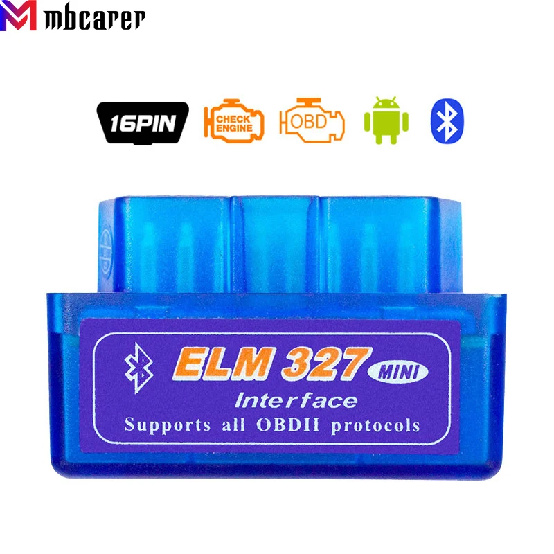 Мини Elm327 Bluetooth OBD2 V2.1 Elm 327 V 2 1 OBD Автомобильный диагностический инструмент сканер