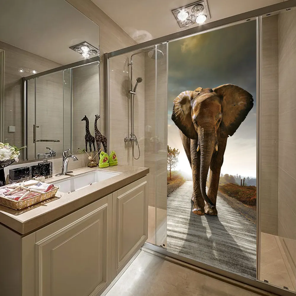 Водонепроницаемый 3D креативная дверная наклейка самоклеящаяся бумага