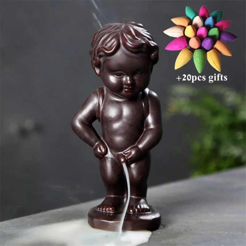 Керамическая фоновая ароматическая горелка для мальчиков дымовая водопад