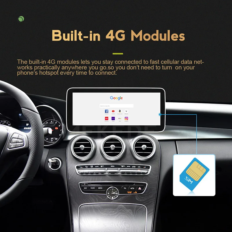 Автомобильная магнитола 4 + 64 ГБ Android 10 0 4G Lte аудио GPS навигация плеер для Mercedes Benz A