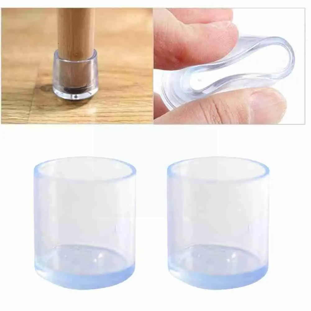 

4Pcs/Set 22mm Chair Foot Leg Cover Protection Pad Thick Round Wear-resistant Anti Non-slip Table Furniture Protector Scratc G4Z4