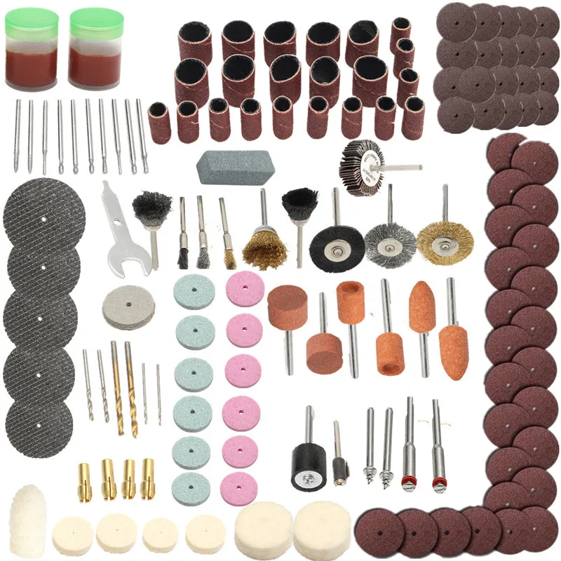 

142pcs/Set Electric Grinder Rotary Tool Accessory Bit Set For Dremel Grinding Sanding Polishing Disc Wheel Tip Cutter Drill Disc