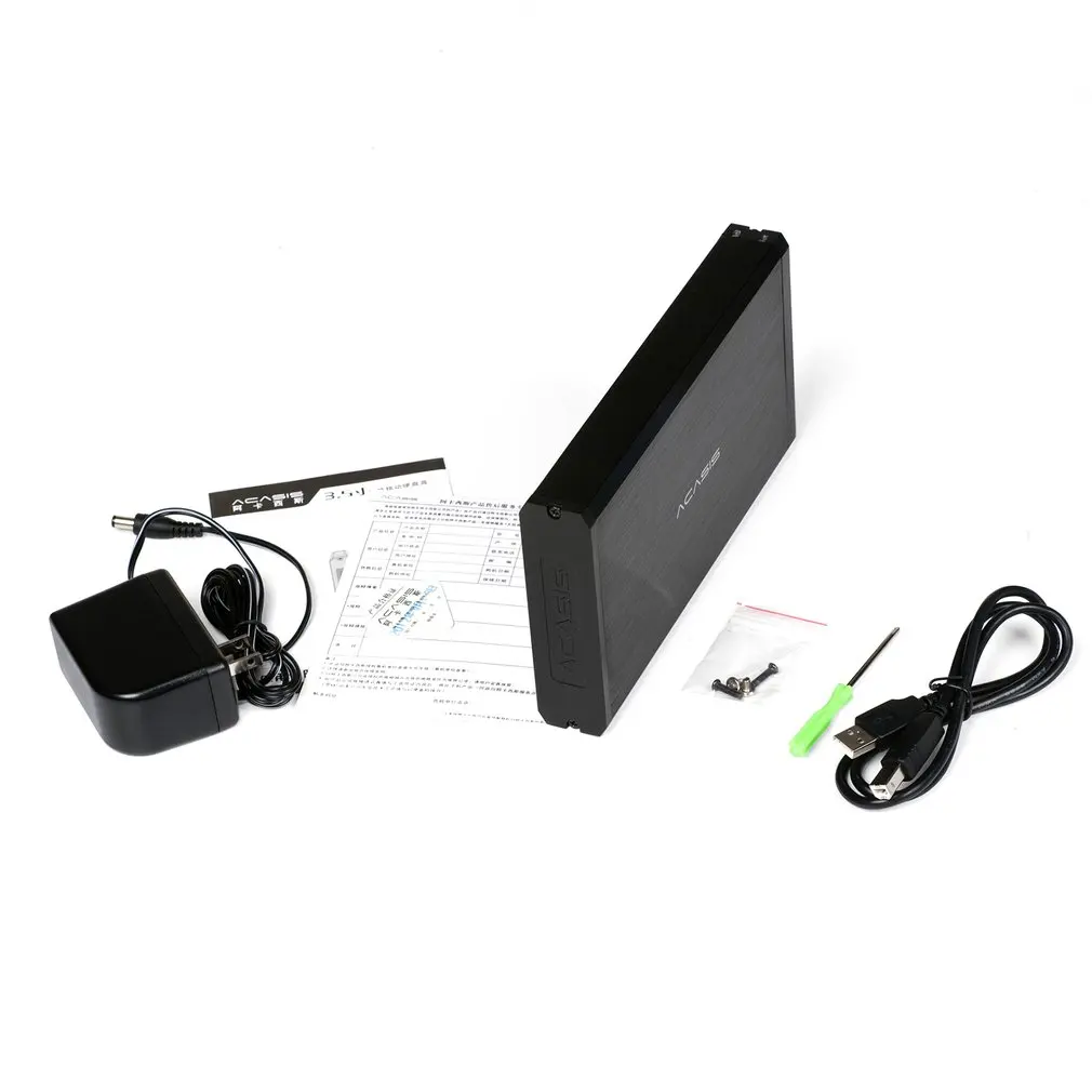 ba 06usi usb 2 0ssd mobile hard disk box dual using sata ide interface 3 5 inch universal hdd enclosure aluminum alloy free global shipping