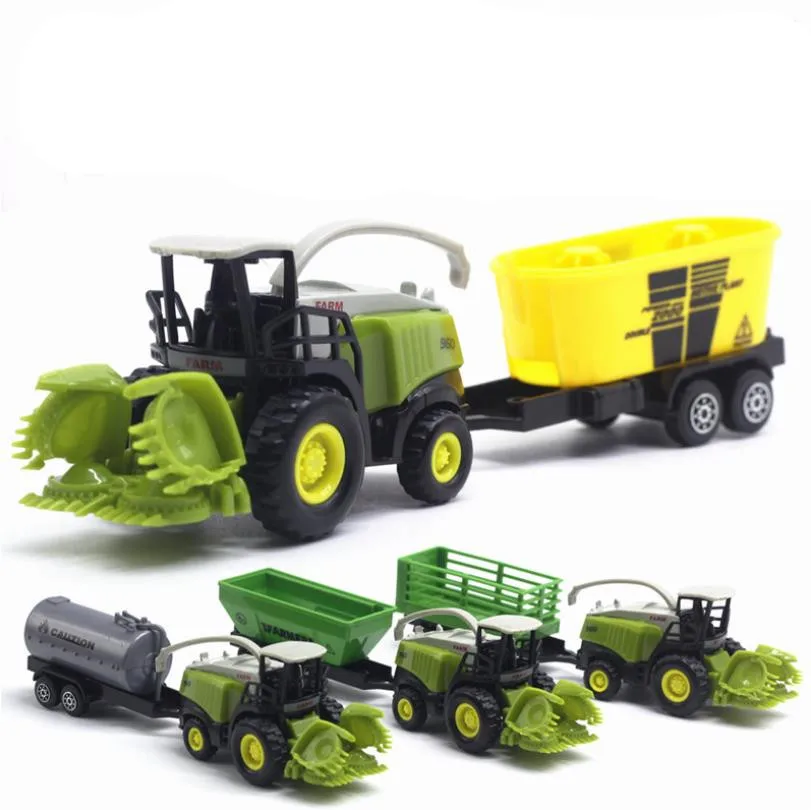 

High simulation 1:55 alloy farmer model,harvester truck car tanker toy.Children's toy farm car model,free shipping