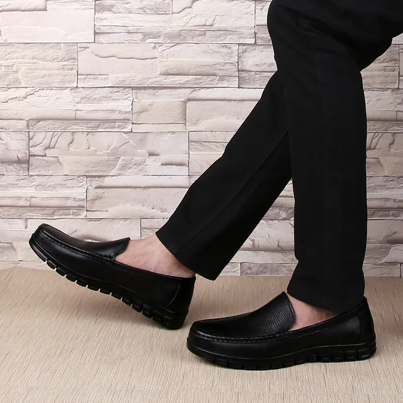 Обувь из натуральной кожи на каждый день без застежки Элитный бренд Лоферы тренд