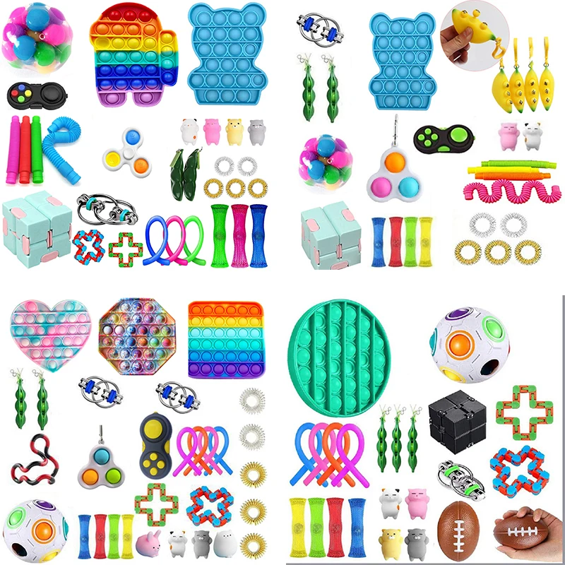 

Стильные игрушки-антистресс, 20/22/23/24/30 шт. в упаковке, сенсорная игрушка, антистресс, аутизм, тревожность, антистресс, пузырьки для детей и взр...