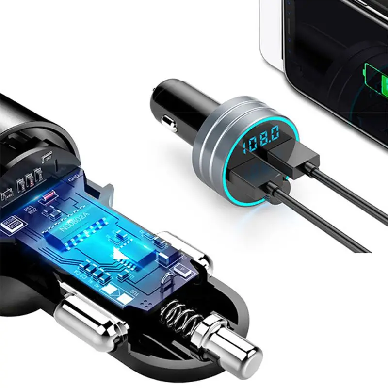 Беспроводной автомобильный Bluetooth fm передатчик MP3 радио адаптер двойное USB быстрое