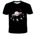 Футболки с изображением космонавта, топы Camisetas, летняя уличная одежда, мужская футболка одежда