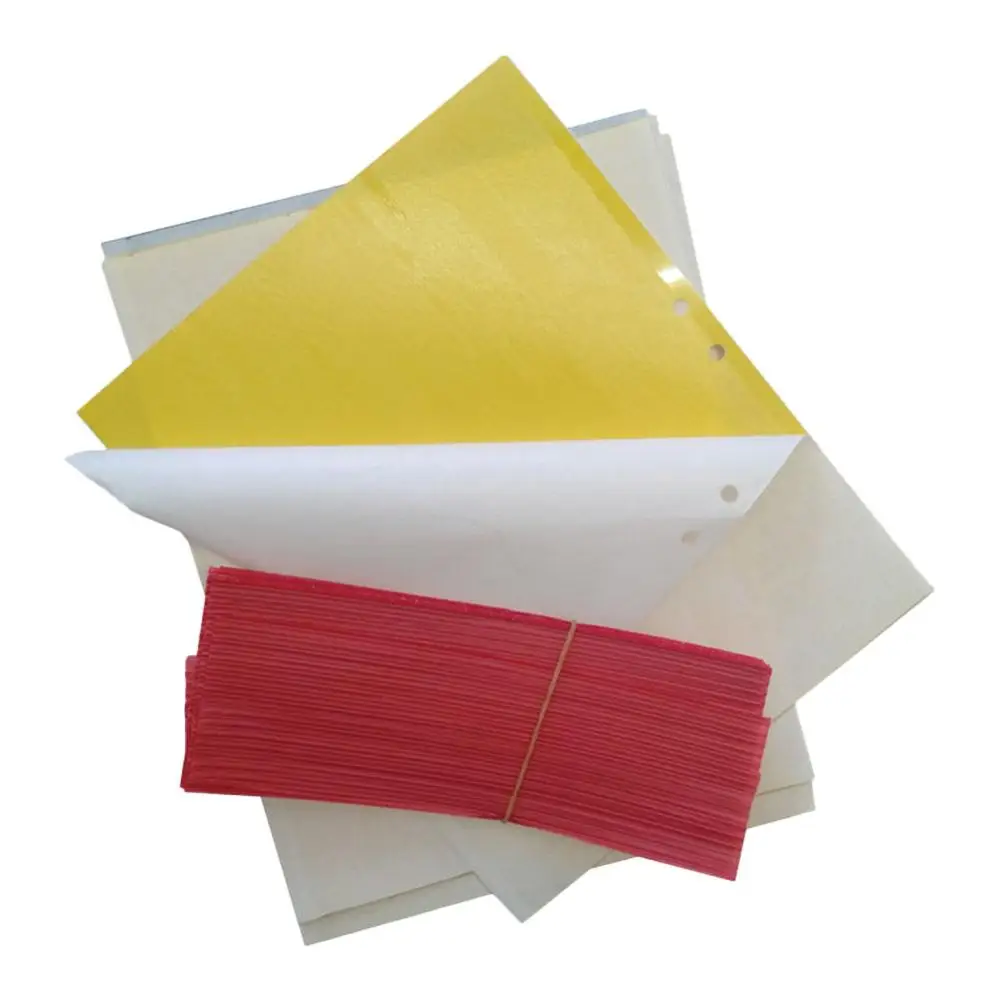 Сильный ИНСЕКТИЦИДНЫЙ приманка 20 шт. липкая насекомые доска желтая Двусторонняя