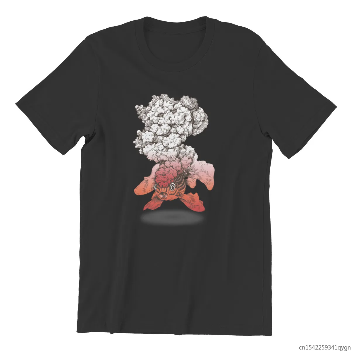 

Volcano Fish Fashion Black Anime Men's T-shirt Clothes