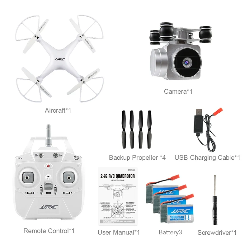 JJRC H68 Bellwether WiFi FPV 2MP 720P HD камера 20 минут время полета RC Дрон Квадрокоптер RTF режим 2 VS Bayangtoys X21 X16 - Цвет: white with 3 battery
