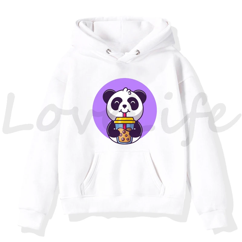 Kawaii животные Боба чай толстовки для малышей с длинным рукавом мультфильм панда