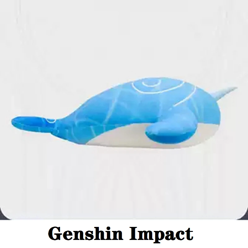 Глотание Sky Whale Game Genshin Impact Косплей DIY голубая плюшевая подушка аниме проект