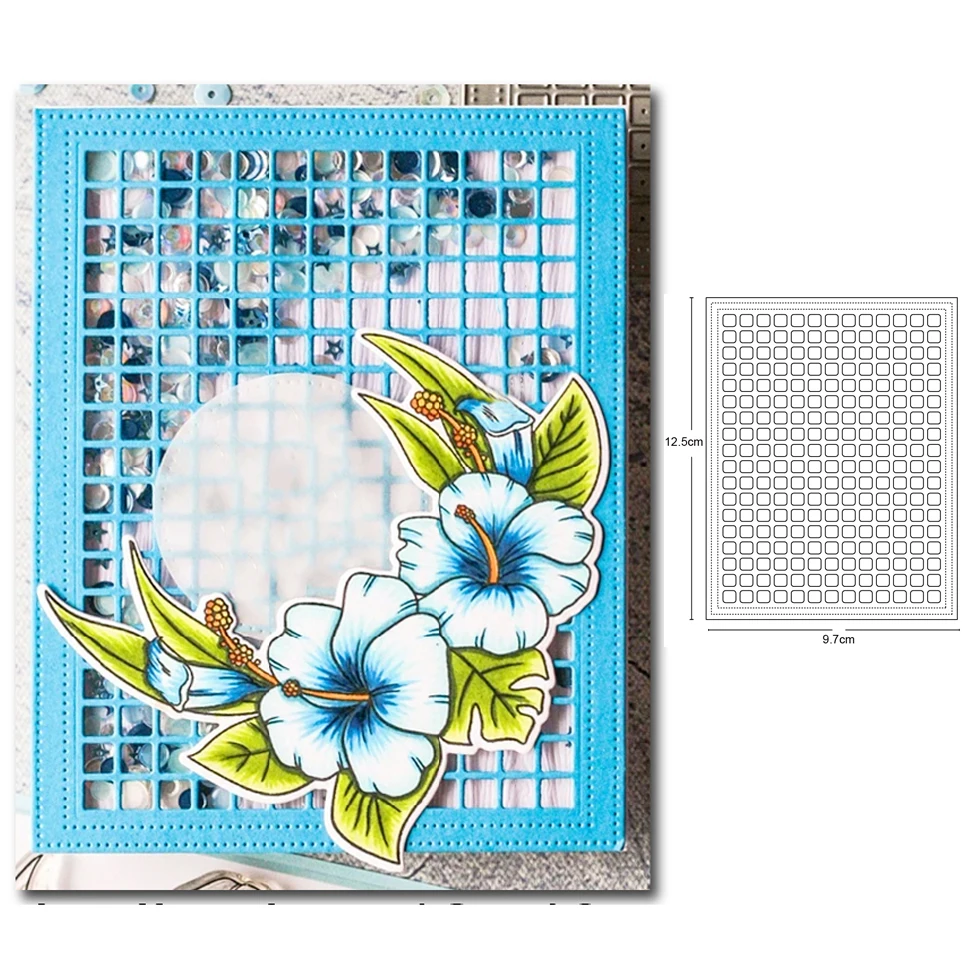 

Metal Cutting Dies die cut Lattice Background Frame Decorations Scrapbook dies Paper Craft Knife Mould Blade Punch Stencils dies