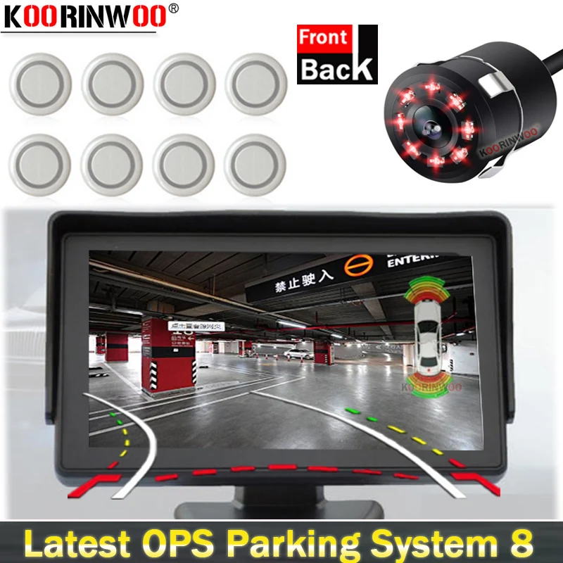 Koorinwoo панорамная система OPS ЖК-экран парктроник 8 сенсор s видео динамическая траектория направляющая камера Датчик парковки Автомобильный детектор