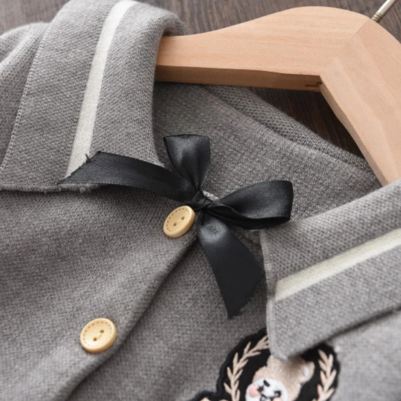 Повседневный вязаный костюм Melario из Свитера и юбки Осень-зима | Детская одежда