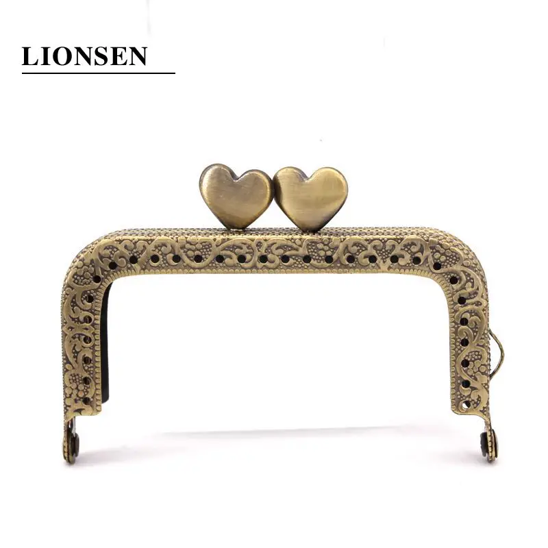 LIONSEN 8 5 см квадратная фоторамка в форме сердца для сумки-клатча поцелуй на монетку