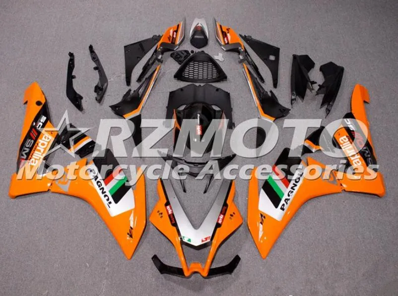 Verkauf Spritzguss Neue ABS Verkleidungen Kit Fit Für Aprilia RSV4 1000 2009-2014 09 10 11 12 13 14 Benutzerdefinierte Kostenloser Orange