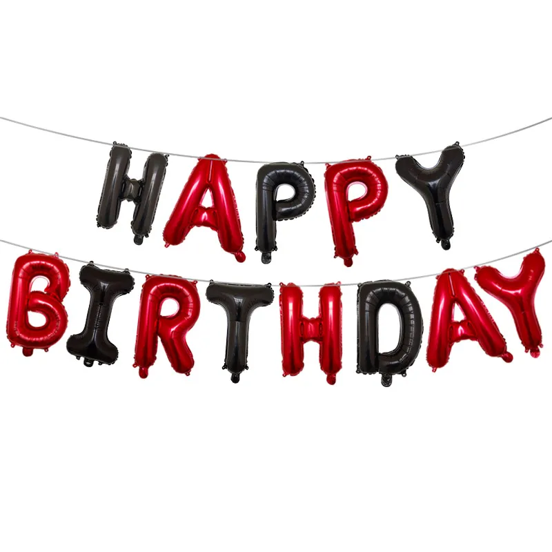 Розово золотые шары для вечеринки письма с поздравлениями днем рождения