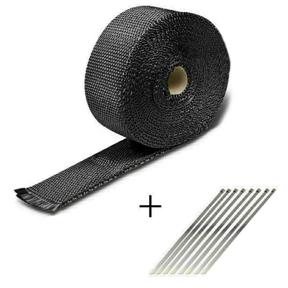 

5 10 15m Car Motorcycle Exhaust Pipe Muffler Tape Insulated tape Banana Belt Modified Insulation Anti-scald Cloth