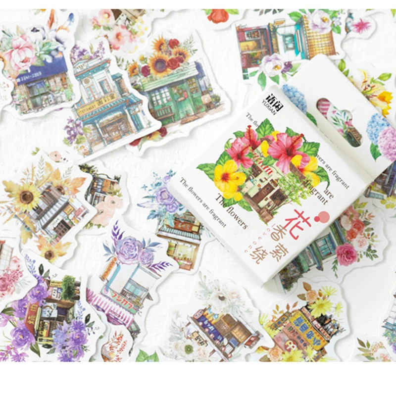 

50pcs/Box DIY Succulent Plants Diary Paper Lable Sealing Stickers Crafts And Scrapbooking Decorative Lifelog Stationery