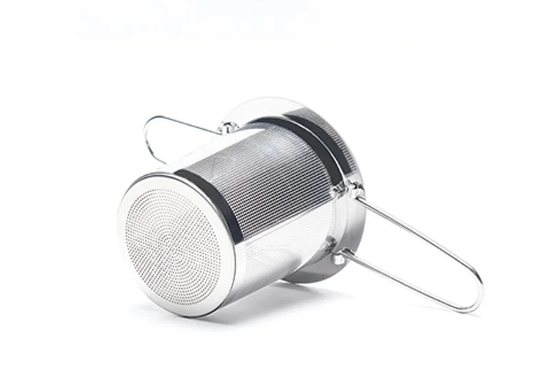 Colador de t&eacute; de acero inoxidable 304 reutilizable, filtro creativo de t&eacute; con mango plegable, WB1104, nuevo, env&iacute;o gratis-2
