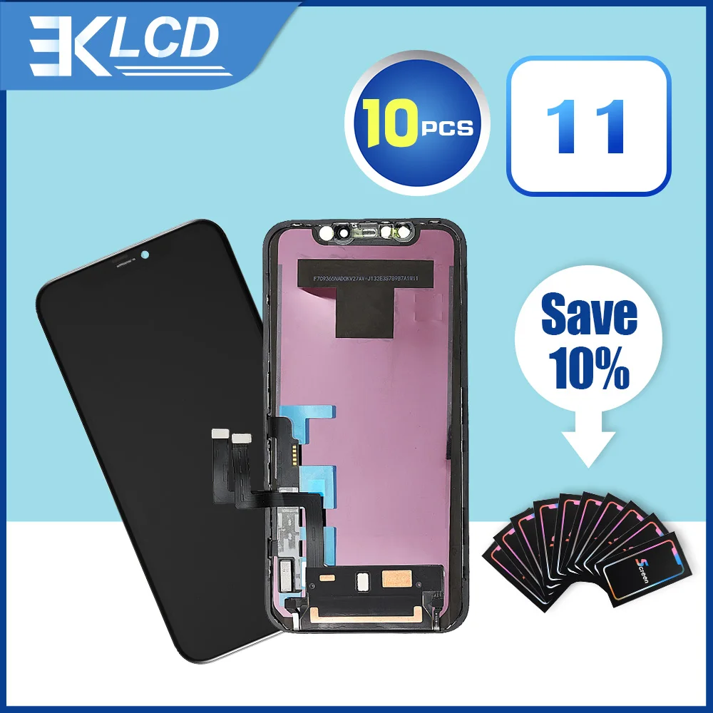 10 шт./лот ЖК-дисплей для iPhone 11 Inell TFT ЖК-сенсорный экран дигитайзер замена в сборе