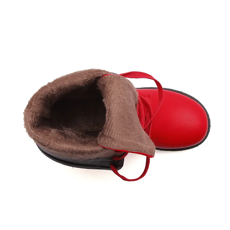 

Largest Size 52 Women Combat Boots Autumn Winter Red Black Shoes Woman Cross Tied Lace up Handmade Military Boot Lady Flat Shoes