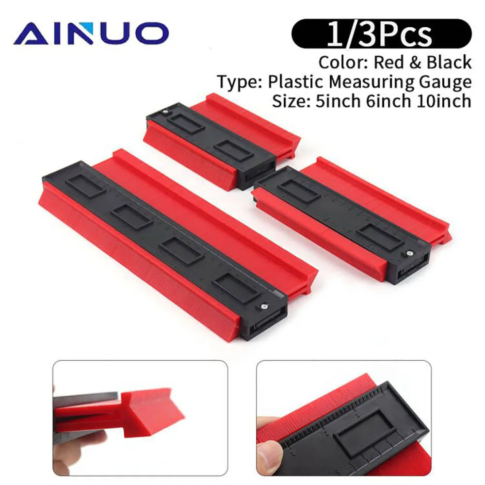 

Multi-Functional Profile Measuring Tools Contour Profile Gauge Deep Duplicator Tiling Laminate Woodworking Irregular Marking