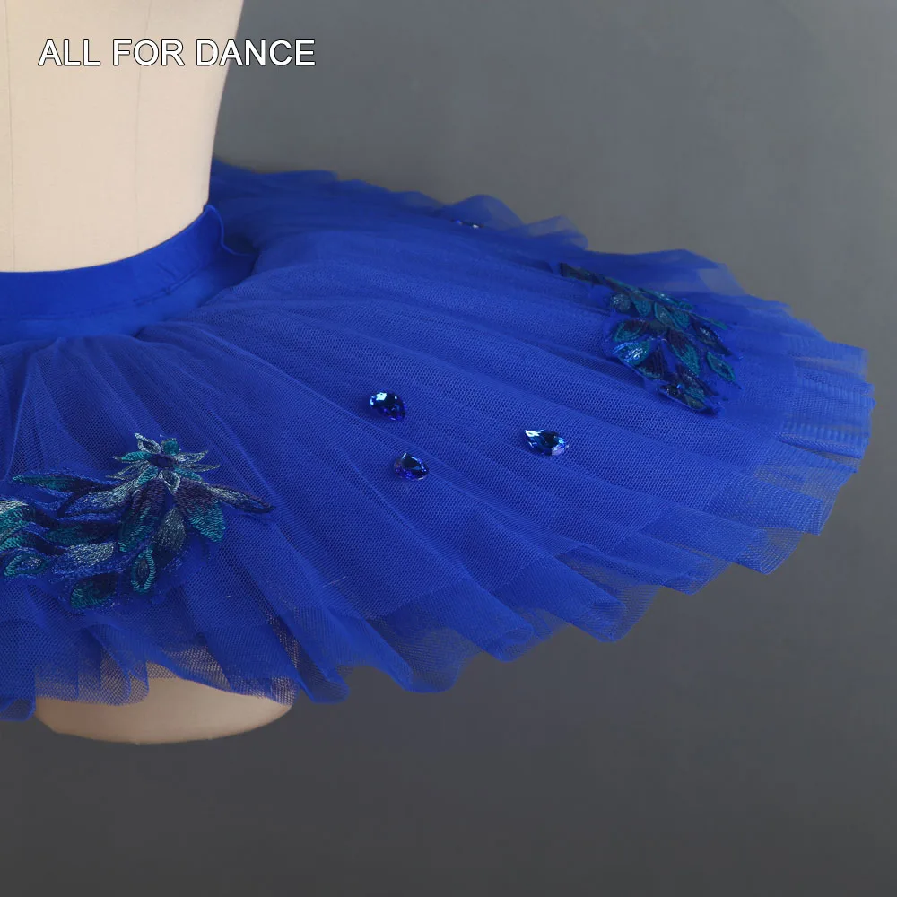 Royal Blue Stiff Tulle Pre-Professional Ballet Dance Tutu Skirts Practice Rehearsal Platter Skirt for Girls/Women Half | Тематическая