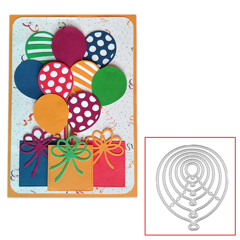 

Balloons Metal Cutting Dies Stencil Template Die Cut Scrapbooking Embossing Dies Art Decoation Craft Knife Mold 6PCS/lot New