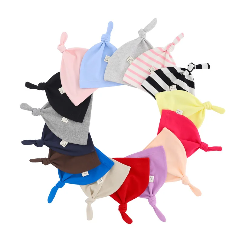 

Baby Hats Cute Tail Fetal Cap for Newborn Infant Beanies Knitted Solid Color Boy Girls Beanie Caps kids Warmer Bonnet Casual Cap