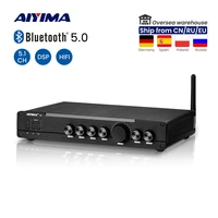 aiyima 100w aptx hd bluetooth 5 0 hifi power subwoofer amplifier audio 5 1 home theater surround amplifier coax opt dsp amp
